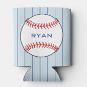 野球パーソナライズされたボール子供の誕生日パーティー 缶クーラー (裏面)