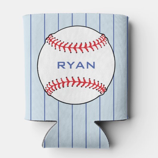 野球パーソナライズされたボール子供の誕生日パーティー 缶クーラー (裏面)