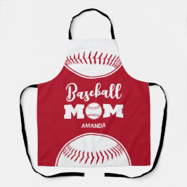 野球パーソナライズされたママ名前をカスタムする エプロン