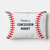 野球パーソナライズされた優遇金 アクセサリーポーチ (正面)