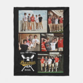 野球パーソナライズされた写真コラージュ名チーム# フリースブランケット (正面)