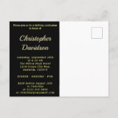 野球パーソナライズされた写真年名誕生日 インビテーションポストカード (裏面)