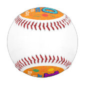 野球パーソナライズされた名前をカスタムする&第10誕生日 野球ボール (裏面)