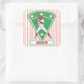 野球パーソナライズされた打者スターレッド スクエアシール (バッグ)