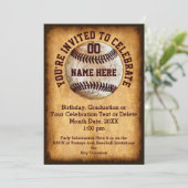 野球パーソナライズされた招待状任意大事な行事 招待状 (スタンド正面)