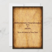 野球パーソナライズされた招待状任意大事な行事 招待状 (裏面)