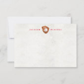 野球パーソナライズされた文房具ノートカード サンキューカード (正面)