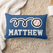 野球パーソナライズされた枕用子供へクッション ランバークッション (ブランケット)