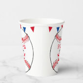 野球パーソナライズされた球運動誕生会 紙コップ (右)