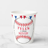 野球パーソナライズされた球運動誕生会 紙コップ (正面)