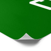 野球パーソナライズされた番号5 ポスター (角)