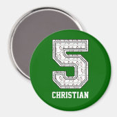 野球パーソナライズされた番号5 マグネット (正面/裏面)