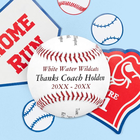 野球パーソナライズされた監督ありがとうギフト 野球ボール