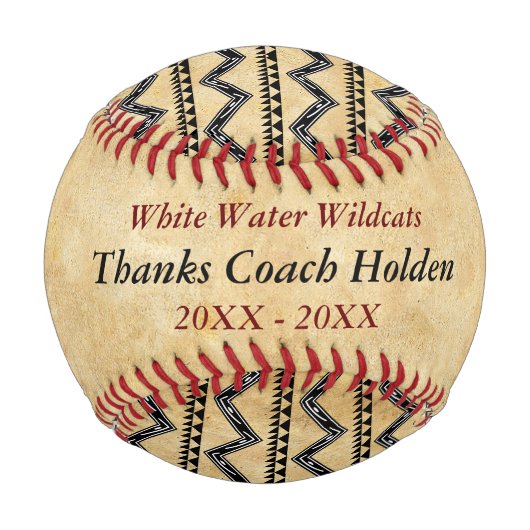 野球パーソナライズされた監督ありがとうギフト 野球ボール (正面)
