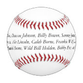 野球パーソナライズされた監督ありがとうギフト 野球ボール (裏面)