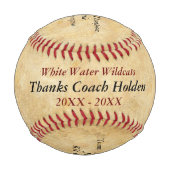 野球パーソナライズされた監督ありがとうギフト 野球ボール (正面)