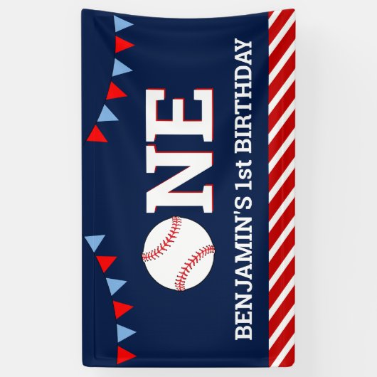 野球パーソナライズされた第1期パーティー 横断幕 (縦)