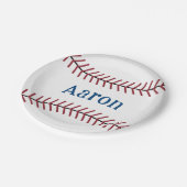 野球パーソナライズされた紙プレート ペーパープレート (アングル)