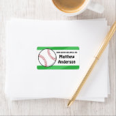 野球パーソナライズされた蔵書票子供へ ラベル (インサイチュ)