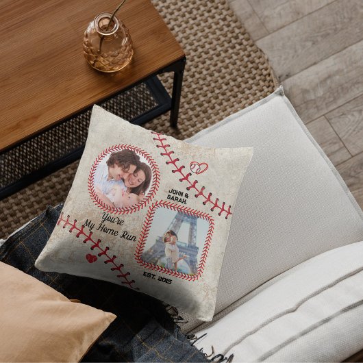 野球パーソナライズされた装飾用クッション-カスタム写真 クッション