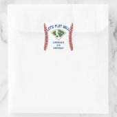 野球パーソナライズされた誕生日 スクエアシール (バッグ)