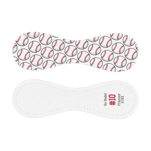 野球パーソナライズされた赤白黒番ボール 野球ボール (パネル)