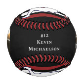 野球パーソナライズされた選手の写真 野球ボール (裏面)