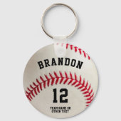 野球パーソナライズされた選手の名前 キーホルダー (裏面)