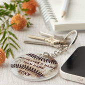 野球パーソナライズされた選手への贈り物 キーホルダー (正面右)