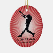 野球パーソナライズされた選手オーナメント セラミックオーナメント (右)