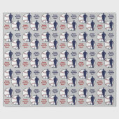 野球パーソナライズされた選手誕生日 ラッピングペーパー (フラット)