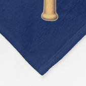 野球パーソナライズされた4フォトコラージュ名チームFl フリースブランケット (角)