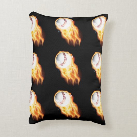 野球パーソナライズされた アクセントクッション (裏面(縦))