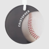 野球パーソナライズされた オーナメント (裏面)