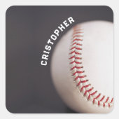 野球パーソナライズされた スクエアシール (正面)