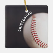 野球パーソナライズされた セラミックオーナメント (正面)
