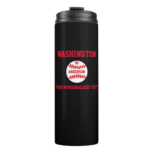 野球パーソナライズされた タンブラー (正面)