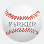 野球パーソナライズされた ラウンドシール (正面)