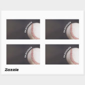 野球パーソナライズされた 長方形シール (シート)