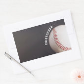 野球パーソナライズされた 長方形シール (封筒)