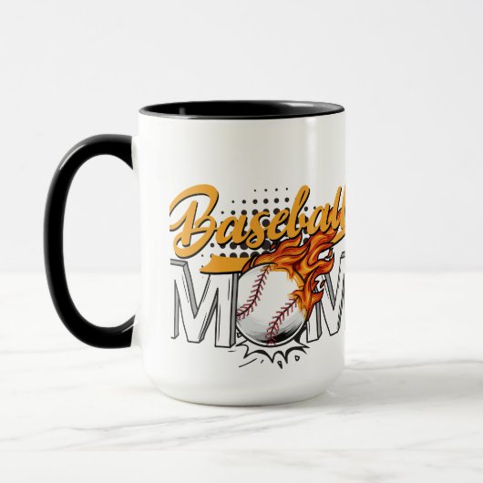 野球パーソナライズされたMoMコーヒーマグ マグカップ (左)