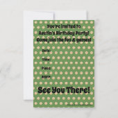 野球パーティの招待状 招待状 (裏面)