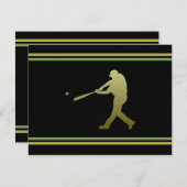 野球パーティの招待状 招待状 (正面/裏面)