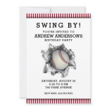 野球パーティの招待状