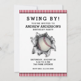 野球パーティの招待状 招待状