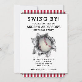 野球パーティの招待状 招待状
