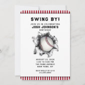 野球パーティーの招待状 招待状 (正面)