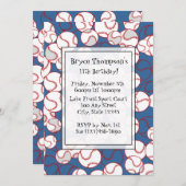 野球パーティーへの招待 招待状 (正面/裏面)