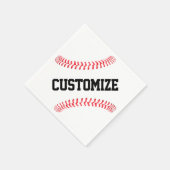 野球パーティーまたはチームバンケットカスタム文字スポーツ スタンダードカクテルナプキン (角)