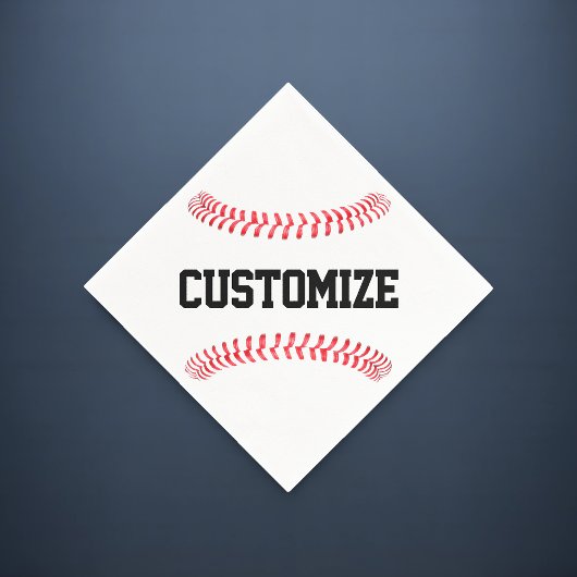 野球パーティーまたはチームバンケットカスタム文字スポーツ スタンダードカクテルナプキン